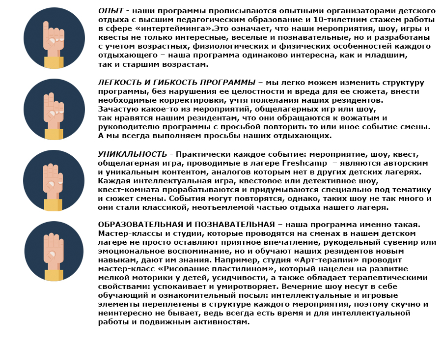 Философия детского лагеря Фреш Кэмп Философия детского лагеря Фреш Кэмп