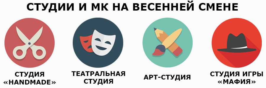 Студии, которые будут работать на весенней смене 2020 в лагере Фреш Кэмп Студии, которые будут работать на весенней смене 2020 в лагере Фреш Кэмп